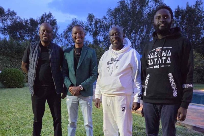File image of Rigathi Gachagua with Kanini Kega, John Methu and Samidoh.
